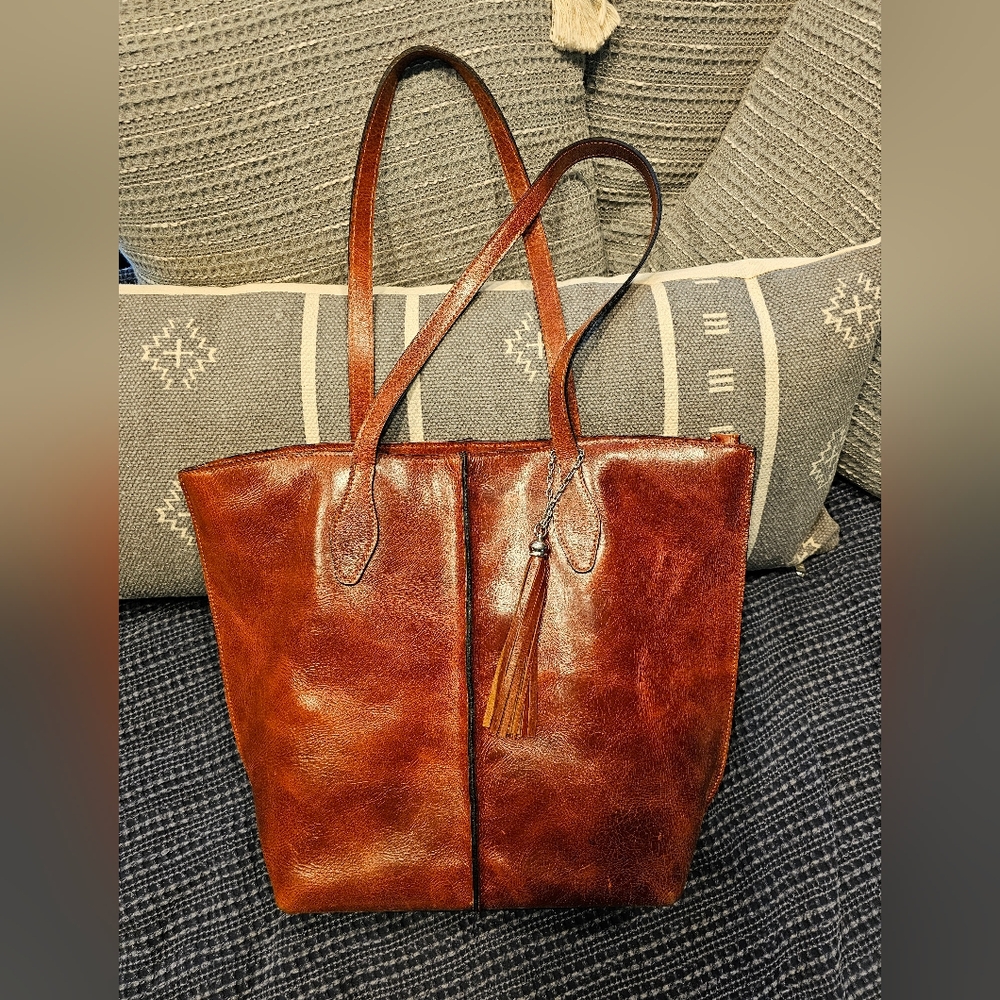 Leather Tote HANDMADE in GREECE